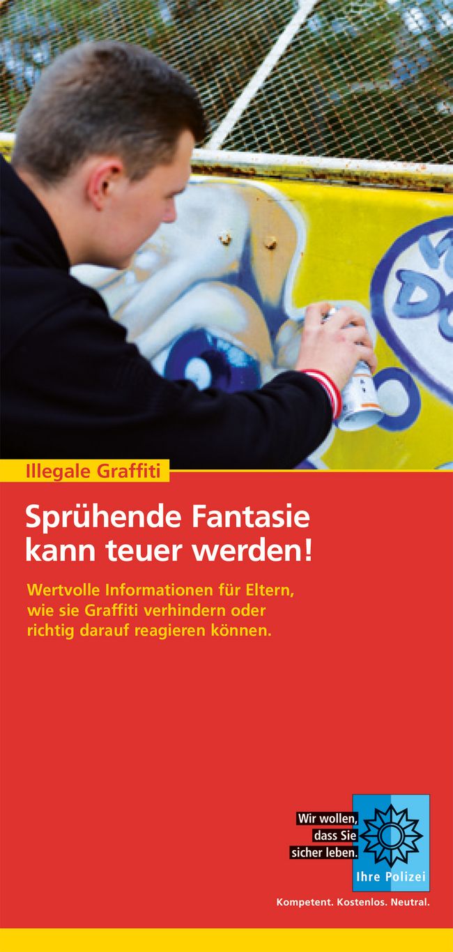 Flyer Graffiti kann teuer werden